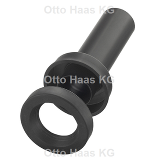 HAAS WC-Einlaufmanschette 170mm, mit Stülpdichtung, schwarz