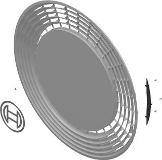 BOSCH Ersatzteil TTNR: 8738214512 Luftauslassblende weiß