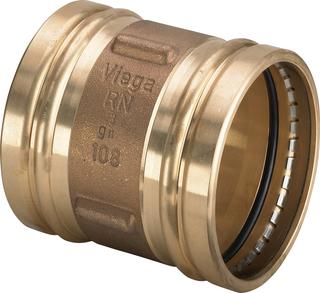 Viega XL-Muffe Sanpress 2215XLLF 108mm, mit SC-Contur, labs-frei, Rotguss