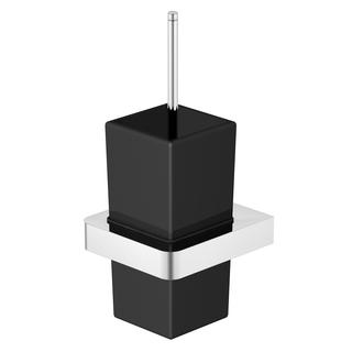 Steinberg WC-Bürstengarnitur Serie 420 m Glas schwarz satiniert, chrom, Messing