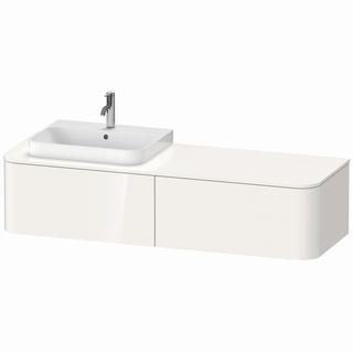 DU WTU HappyD2+ wandh.,354x1600x550mm 2Ausz., BP l., weiß hgl f.ASB ES Ah. re