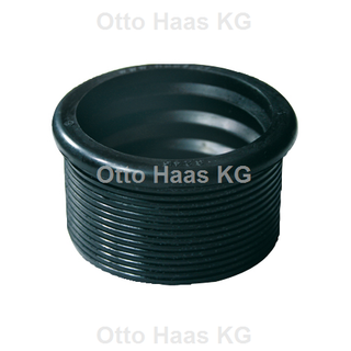 HAAS Gummi-Nippel 56,8mm außen/51 Inn., f PE-HD-Rohr, sw