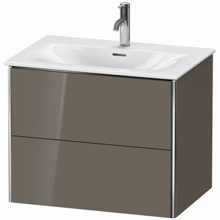 DU WTU XSquare wandh.,560x710x478mm 2Schubkästen,flannel grey hgl. ES Ahorn