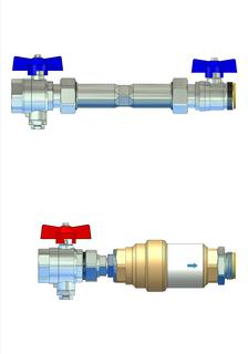 Strawa Anschlussgarnitur e-class AG 1" WMZ-2F-VSB25, horizontal