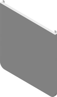 BOSCH Ersatzteil TTNR: 8738213666 Frontabdeckung metall weiß unten