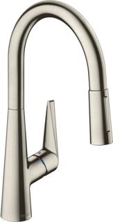 hansgrohe SPT-EHM 200 Talis M51 mit Ausziehbrause, 2jet, Edelstahl-Optik