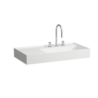 Laufen Waschtisch KARTELL 90x46cm, Abl. li, o. ÜL, 3 HL, weiß matt