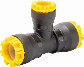 Plasson T-Stück G-PLASS 50x32x50mm, 90Gr, red., m 3 Stützhülsen