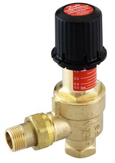 Danfoss Überströmventil AVDO DN 15, Rp 1/2"x1/2", Eckform, mit Nippel