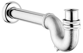 VitrA Bidet-Siphon G 1 1/4, Abgangsrohr und Rosette, chrom