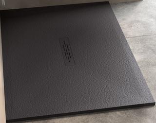 Kinedo DW Kinemoon Style 140X80 Schwarz H26mm RK PN24 Ablauf mittig Biolex