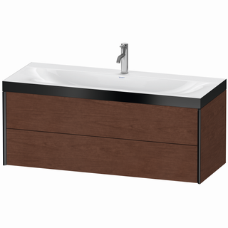 DU WTU XViu/Viu,2 SchKa, 503x1200x480mm 1 HL, schw. m/ am.nussb, Ra. B2 ES Nussb