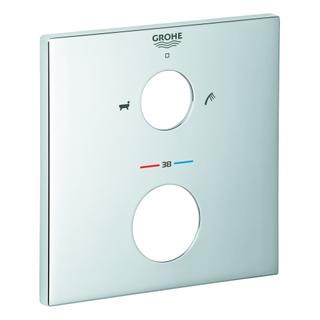 GROHE Rosette 49103 eckig für THM-Fertigmontagesets chrom