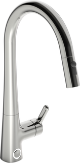 Hansa SPT-EHM HANSADESIGNO Style Batt, He stl, schw, Ausl. 231mm, chr
