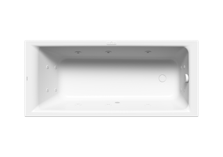 KA BW PURO Mod.652 FULL BODY,1700x750mm, alpinweiß,Perl-Effekt,links,chr