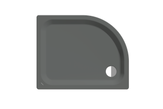 Kaldewei Duschwanne ZIRKON 603-1 90x80x3,5cm, Invisible Grip, warm grey85