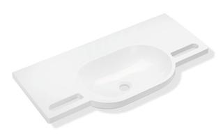 HEWI Mineralguss-Waschtisch 950 85x41,5cm, o. HL und Überlauf, weiß