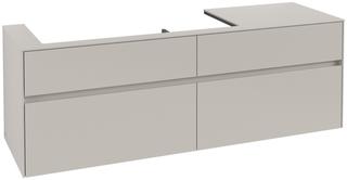 V&B Waschtischunterschrank Collaro 160x54,8x50cm, WT links, soft grey