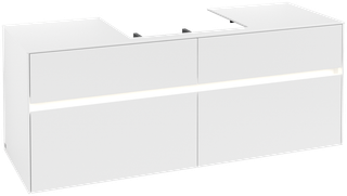 V&B Waschtischunterschrank Collaro 140x54,8x50cm, WT mi, LED 10,4 W, w mt.