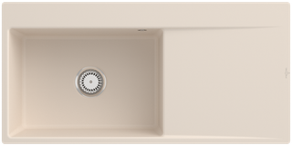 V&B bündige Spüle Subway Style 60 Flat li, m Abl.garn, Hand., ivory CeramicPlus