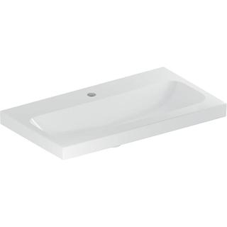 Geberit Waschtisch iCon Light 75x42cm, Hahnl. mit., o. Überlauf, weiß