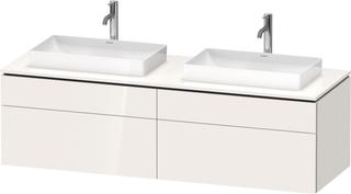 Duravit Waschtisch-Unterschrank L-Cube 162x55x48,2cm, 2 SBK, w g, Nussb beids.