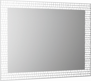 AS LED-Leuchtspiegel Accento 100x80cm, umlaufende Satinierung 120mm