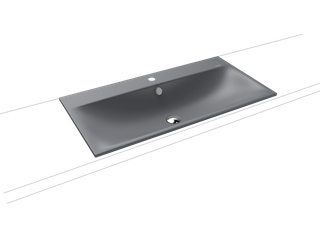 Kaldewei Einbau-Waschtisch SILENIO 3038 90x46cm, 1 Hahnl., ch, P-E, cool grey70