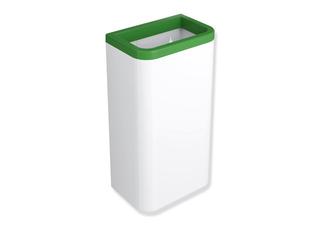 HEWI Papierabfallbehälter 477 281x505x181mm, Korp signalweiß, maigrün