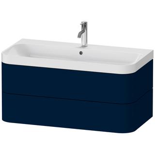 Duravit Möbelwaschtisch Happy D.2 Plus 97,5x49cm, 1 HL, blau s-matt, 2 Schubk.