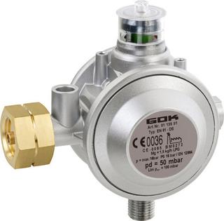 GOK Niederdruckregler Typ EN61-DS Ko AxG 1/4 LH-KN, 50 mbar, 1,5 kg/h, o M