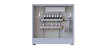 Danfoss Wohnungsstation UnoFloor Basic 6 HK, Mont re, UP, mit Tür und Rahmen