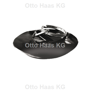 HAAS Ventilstopfen 1 1/2", m Sp.ring 30mm, 45,5mm, schwarz