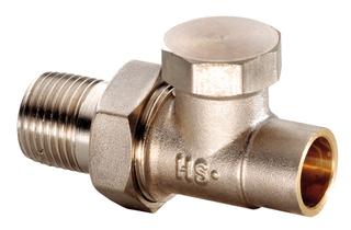 HS Radiatorverschraubung UNIVERS 1/2"x15mm, DG, abspb., lötbar, vern