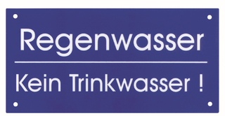 Zehnder-Pumpen Hinweis Schild "Kein Trinkwasser", RAL 5005