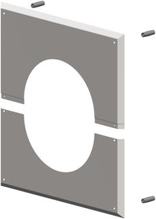 ATEC Wandblende PolyTop DN 200, 350x350mm, mit Hinterlüftung