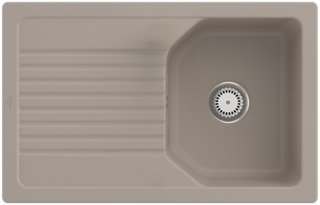 V&B Spüle Linara 45 m Abl.garn, Hand., almond CeramicPlus