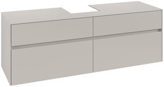 V&B Waschtischunterschrank Collaro 160x54,8x50cm, WT mittig, soft grey