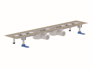 Dallmer Duschrinne CeraLine Nano F Duo 900, L1 900/L2 1000/L 300mm, DN 50