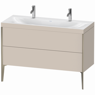 DU WTU XViu/Viu, 2 Ausz, 610x1200x480mm champagner matt/taupe, Rahmen 91 ES Ah.