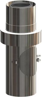 ATEC Kontr.Rohr PolyClassic +Iron/White DN 60/100, PP, m Zuluftansau., ES blank
