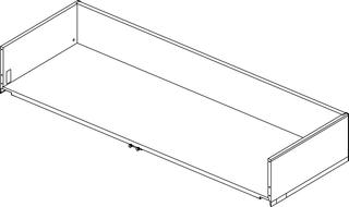IS Untere Schublade Conca 100x37cm Anthrazit matt lackiert