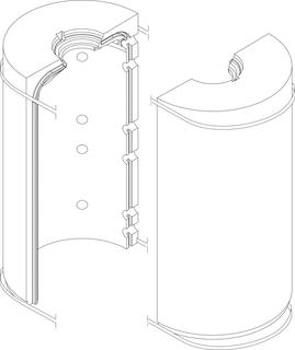 BOSCH Ersatzteil TTNR: 7735501789 Wärmeschutz Speicher 750.6 d:790 everp