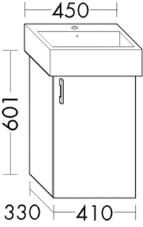 Burgbad Waschtischunterschrank sys30 41x60,1x45cm, 1 Tür, Aqua