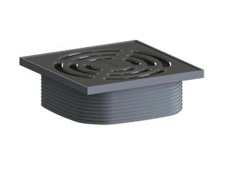 Dallmer Aufsatz DallDrain Pure umbragrau (RAL 7022), 120x120mm
