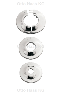 HAAS Scharnierrosette 14x56x10mm, Messing verchromt