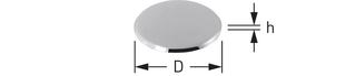 STEDO Blindrosette H = 6mm, D = 87mm, Edelstahl poliert