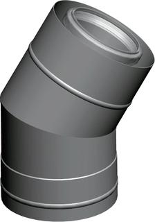 Wolf Bogen 30Gr, DN 80/125, konz., Edelstahl/PP