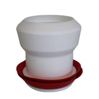 KÖRO WC-Anschlußstutzen gerade lang 116 Weiss, 135 mm hoch