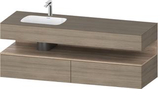 Duravit EinbauWT-Möbel-Set Qatego 160x50x60cm, Kon-WTU, B l, E Ma/E ter